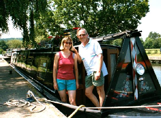 On the Narrow Boat moored at a Thames Lock